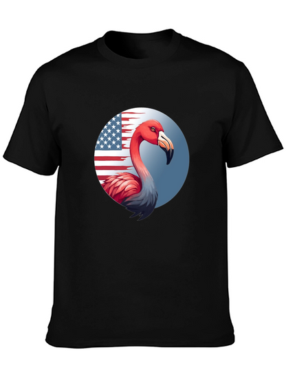 Camiseta Negra con Flamenco Patriótico