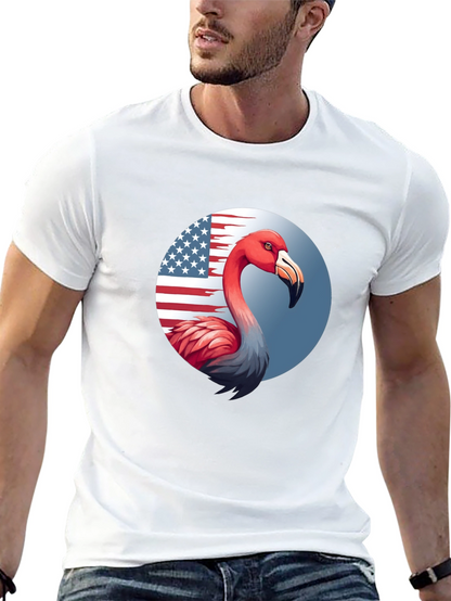 Camiseta Negra con Flamenco Patriótico