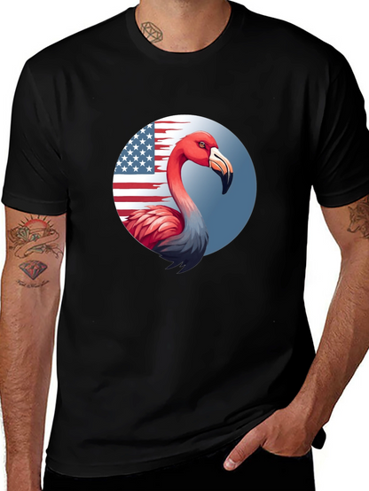 Camiseta Negra con Flamenco Patriótico