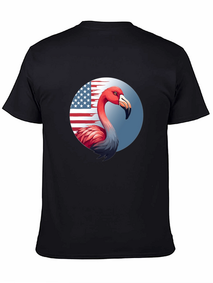Camiseta Negra con Flamenco Patriótico