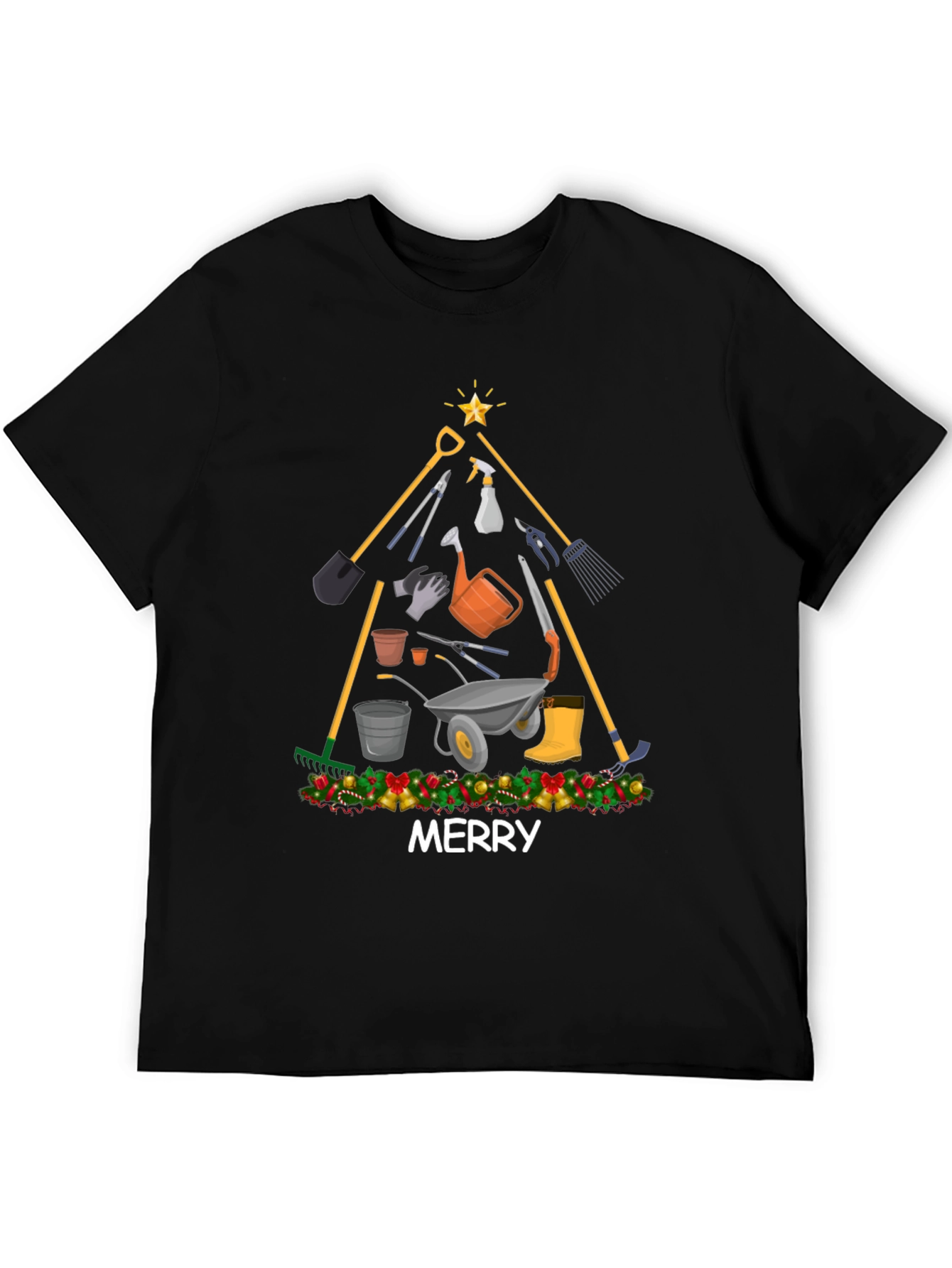 Camiseta Navideña Jardinería: Feliz Navidad
