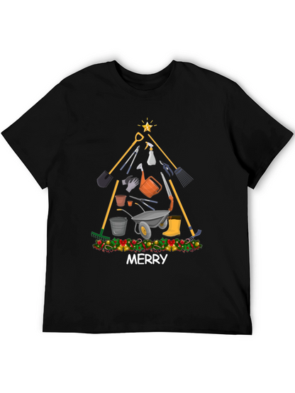 Camiseta Navideña Jardinería: Feliz Navidad