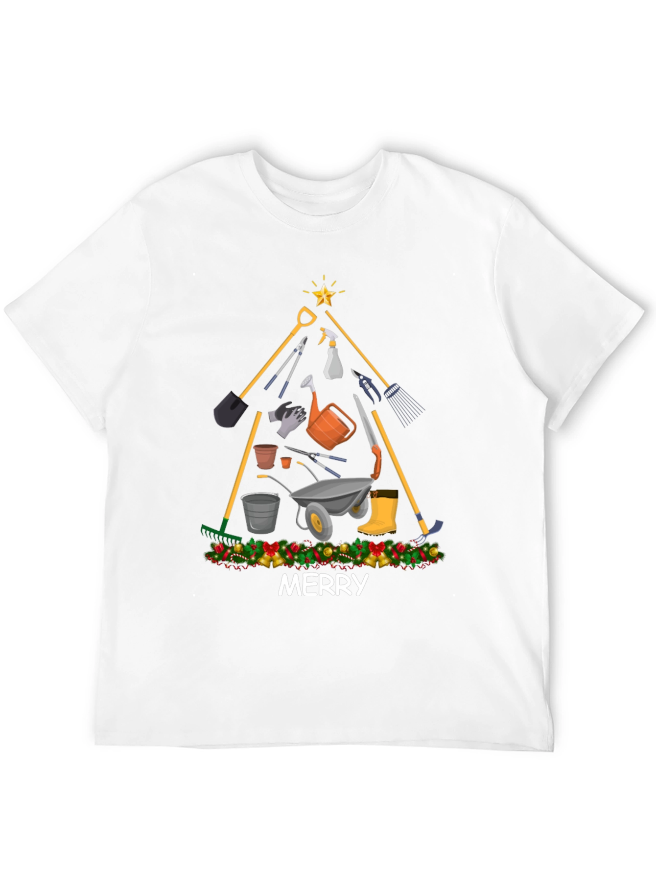 Camiseta Navideña Jardinería: Feliz Navidad