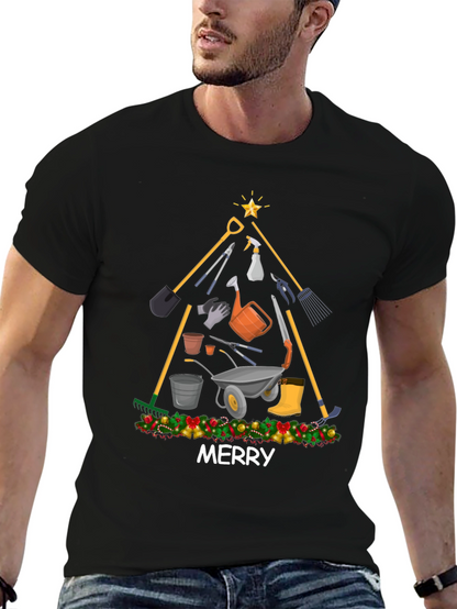 Camiseta Navideña Jardinería: Feliz Navidad