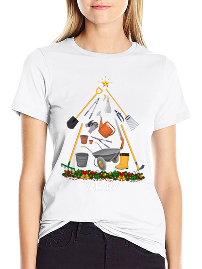 Camiseta Navideña Jardinería: Feliz Navidad