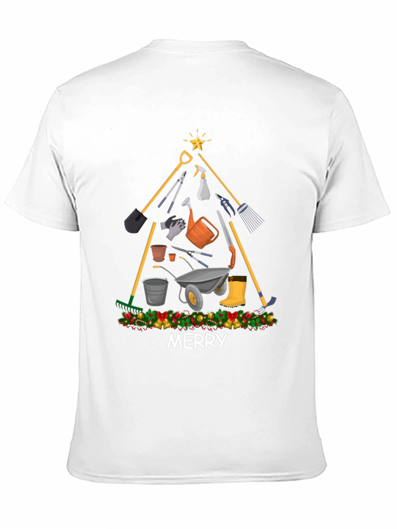 Camiseta Navideña Jardinería: Feliz Navidad