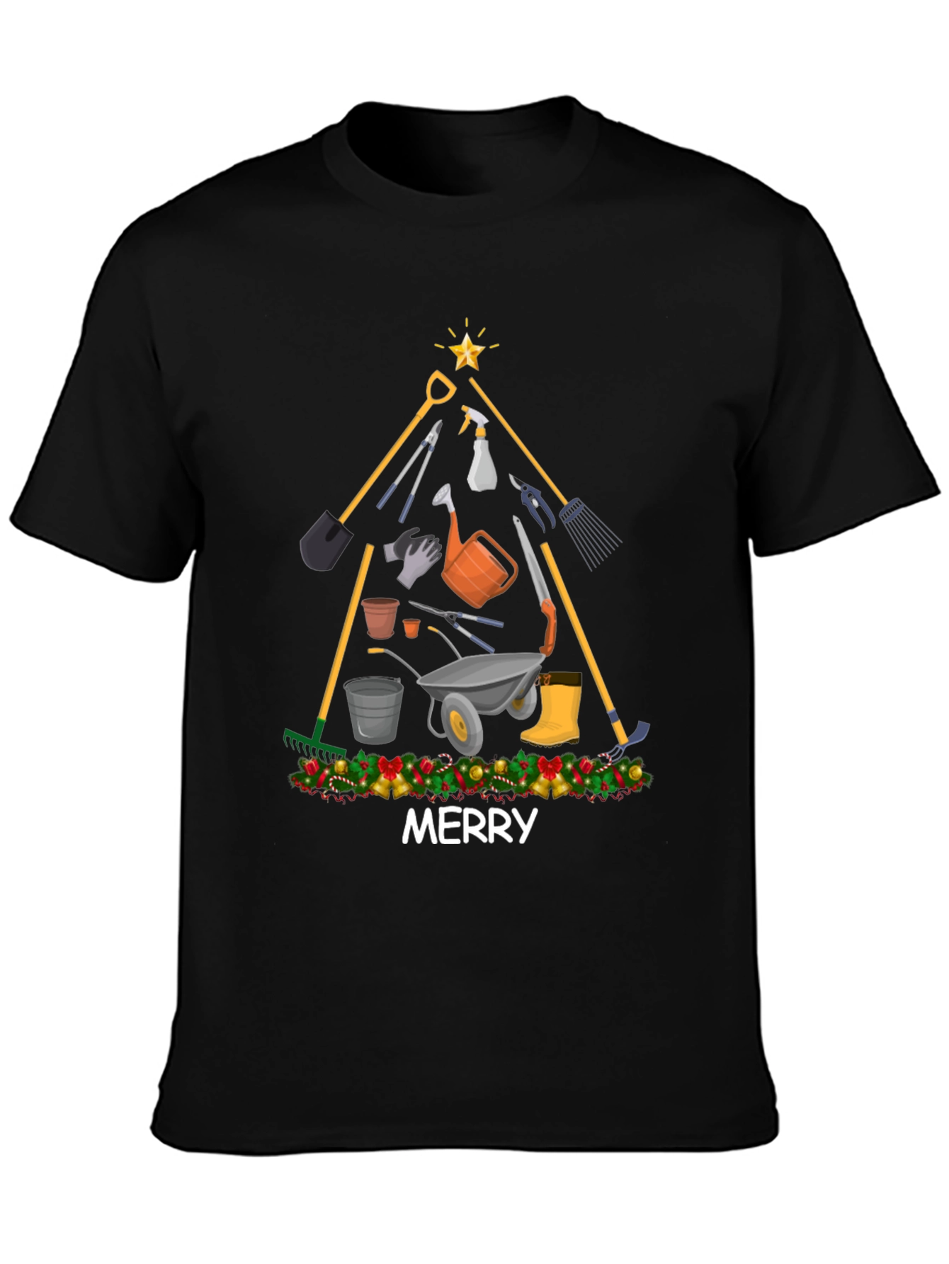Camiseta Navideña Jardinería: Feliz Navidad