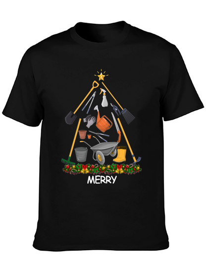 Camiseta Navideña Jardinería: Feliz Navidad