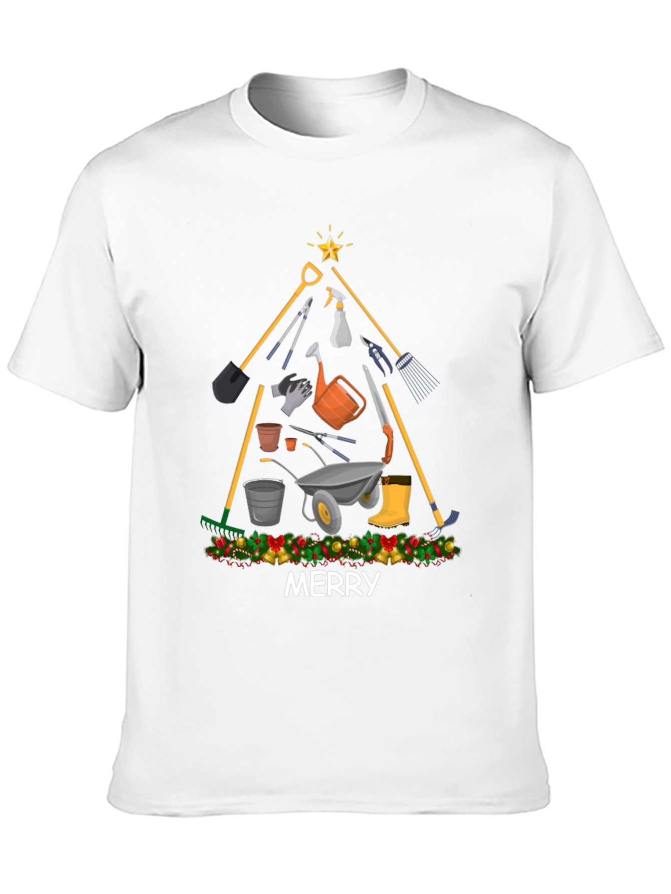 Camiseta Navideña Jardinería: Feliz Navidad