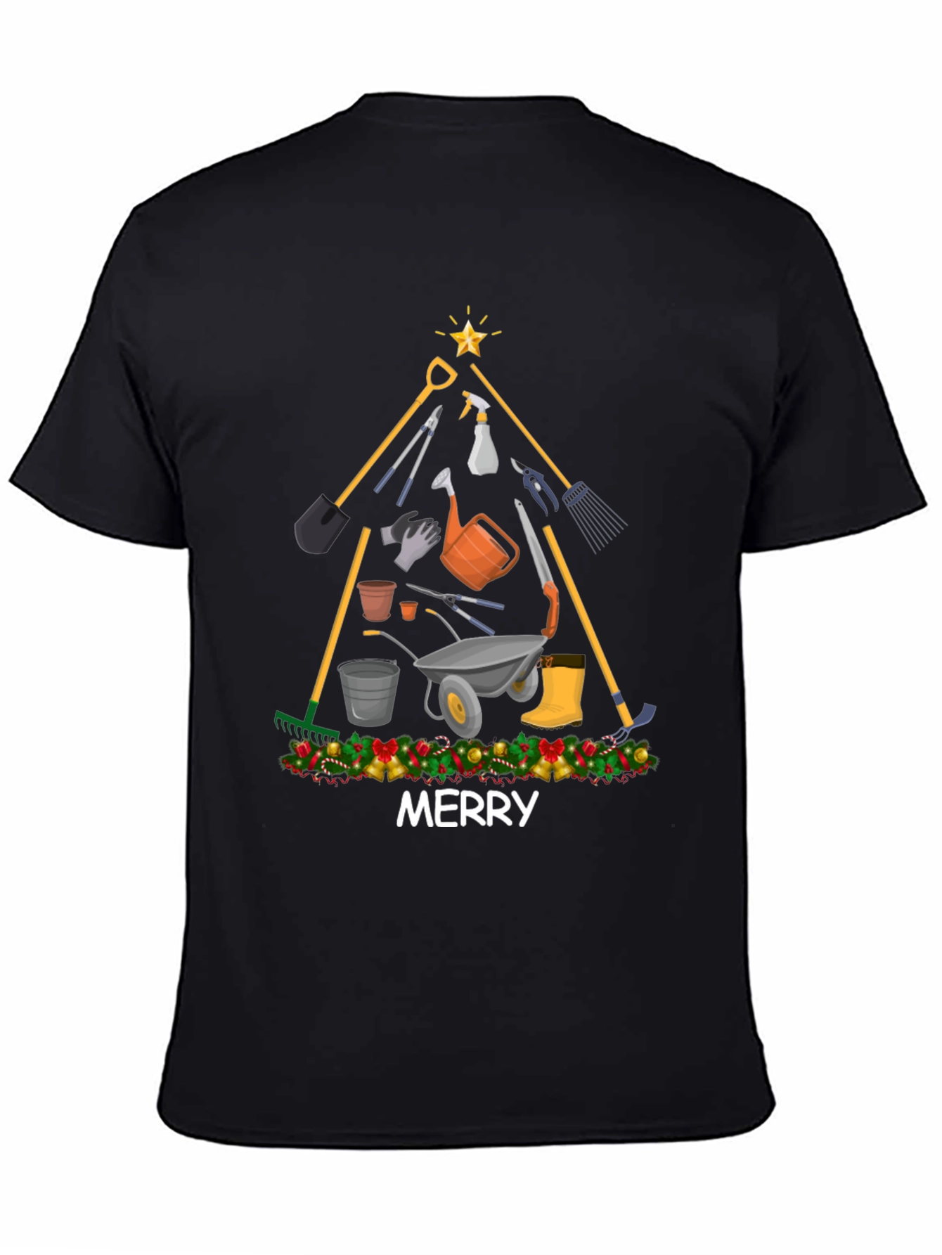 Camiseta Navideña Jardinería: Feliz Navidad