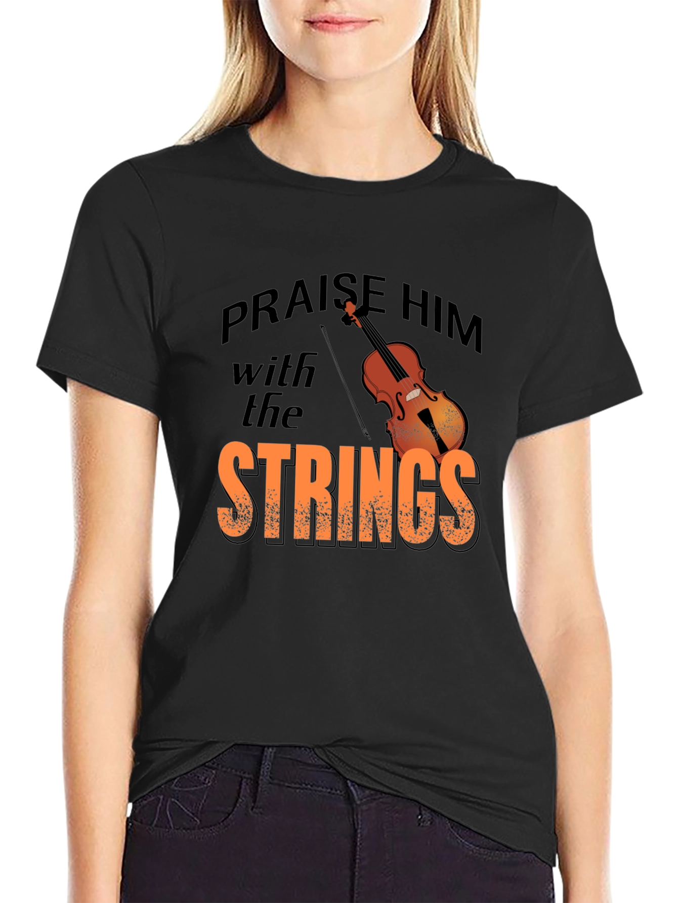Camiseta Negra: Alabale con las Cuerdas