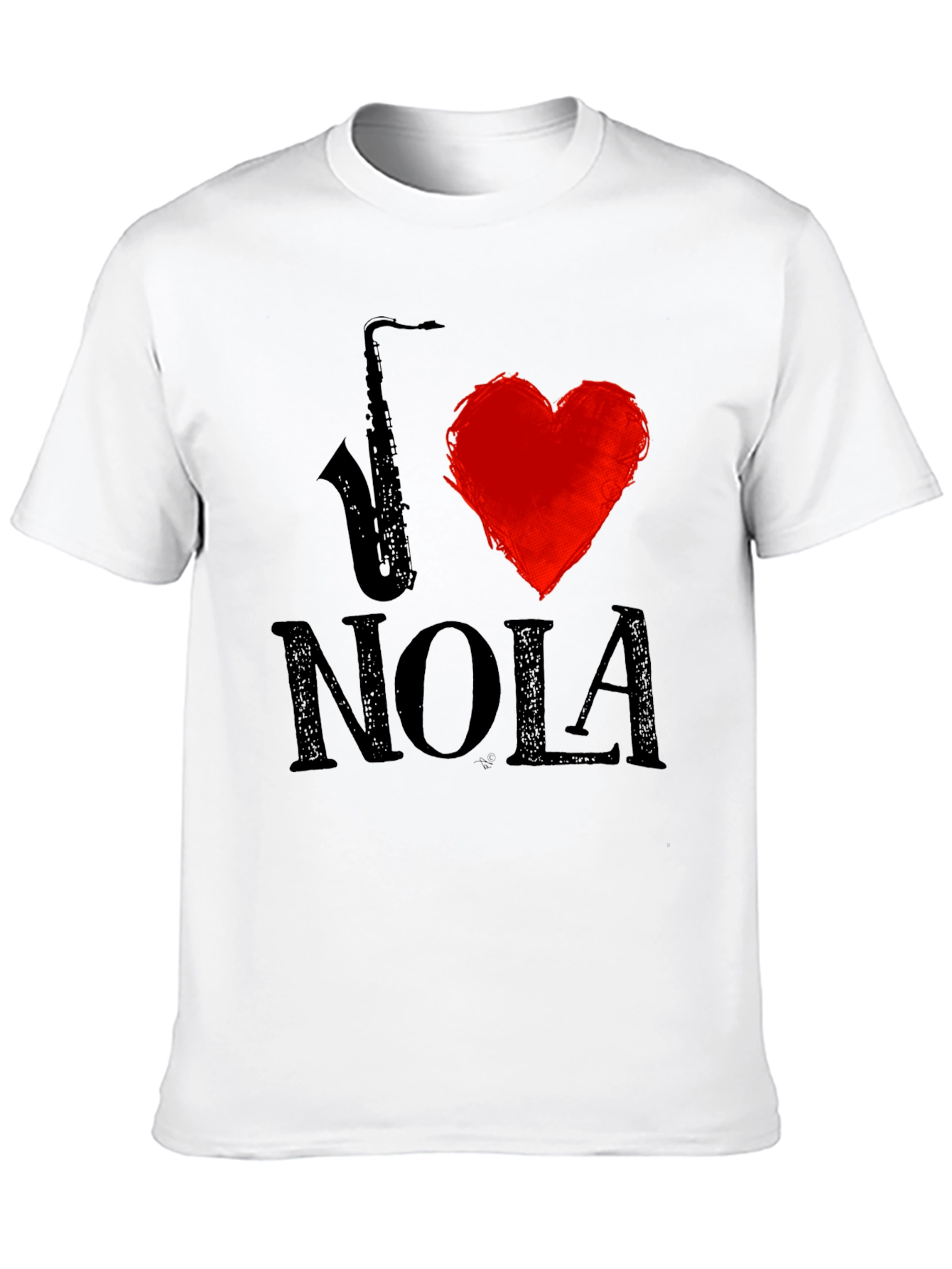 Camiseta Hombre I Saxophone ❤️ NOLA Negra