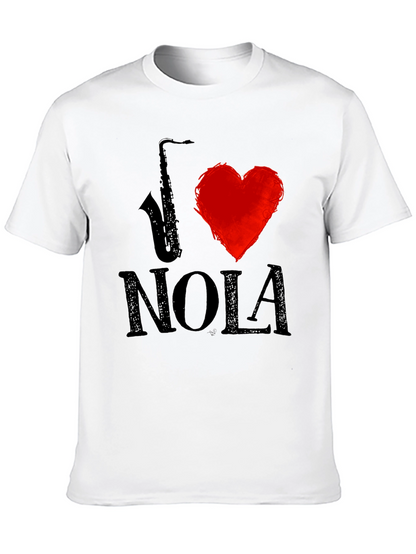 Camiseta Hombre I Saxophone ❤️ NOLA Negra