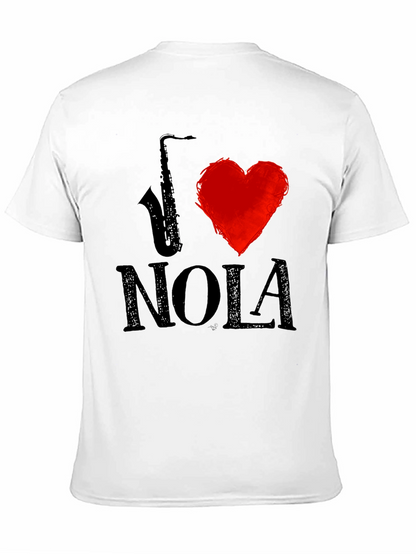 Camiseta Hombre I Saxophone ❤️ NOLA Negra
