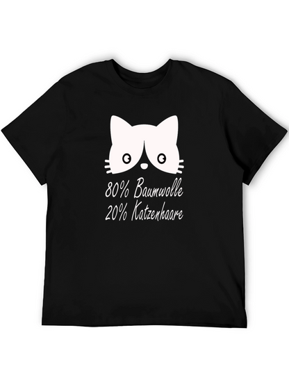 Camiseta Negra con Diseño Gato y Texto Divertido