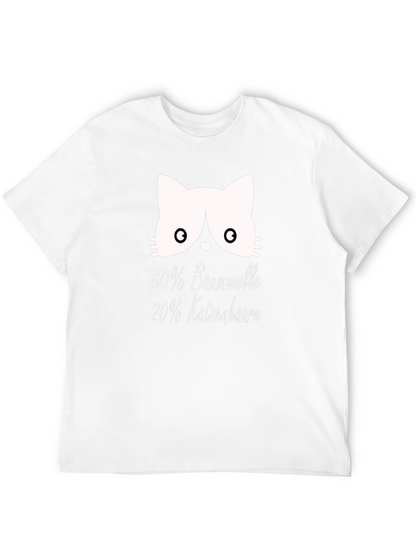 Camiseta Negra con Diseño Gato y Texto Divertido