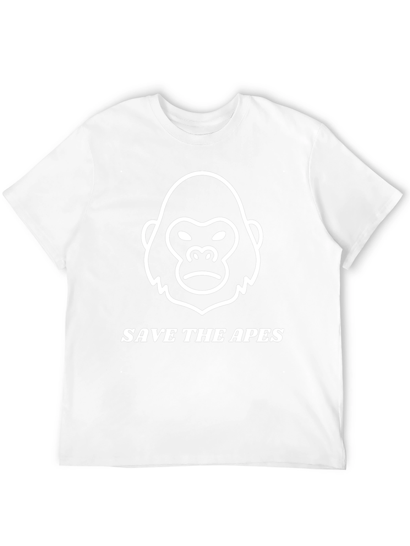 Camiseta Negra Salva a los Simios Algodón