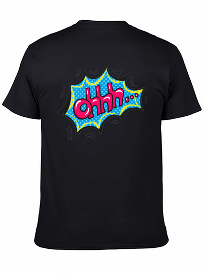 Camiseta Negra con Diseño Comic Ohhh