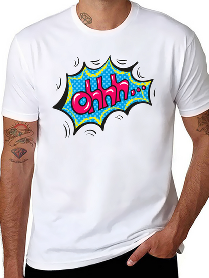 Camiseta Negra con Diseño Comic Ohhh