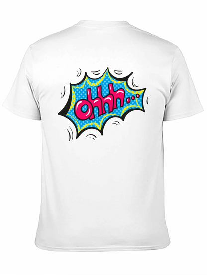 Camiseta Negra con Diseño Comic Ohhh