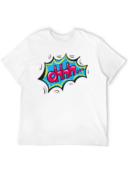 Camiseta Negra con Diseño Comic Ohhh