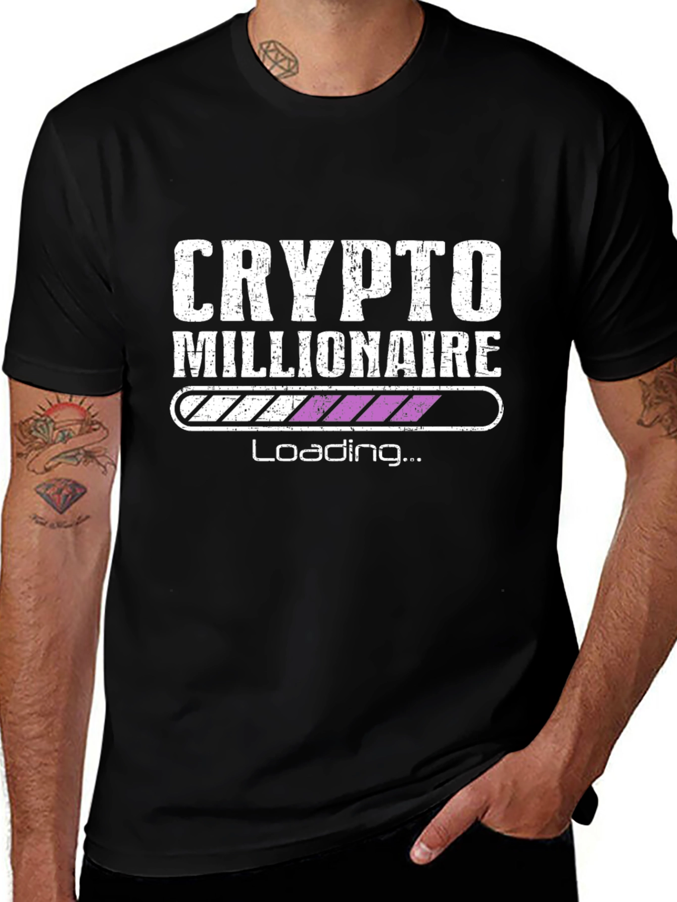 Camiseta Hombre Crypto Millionaire - Cargando...