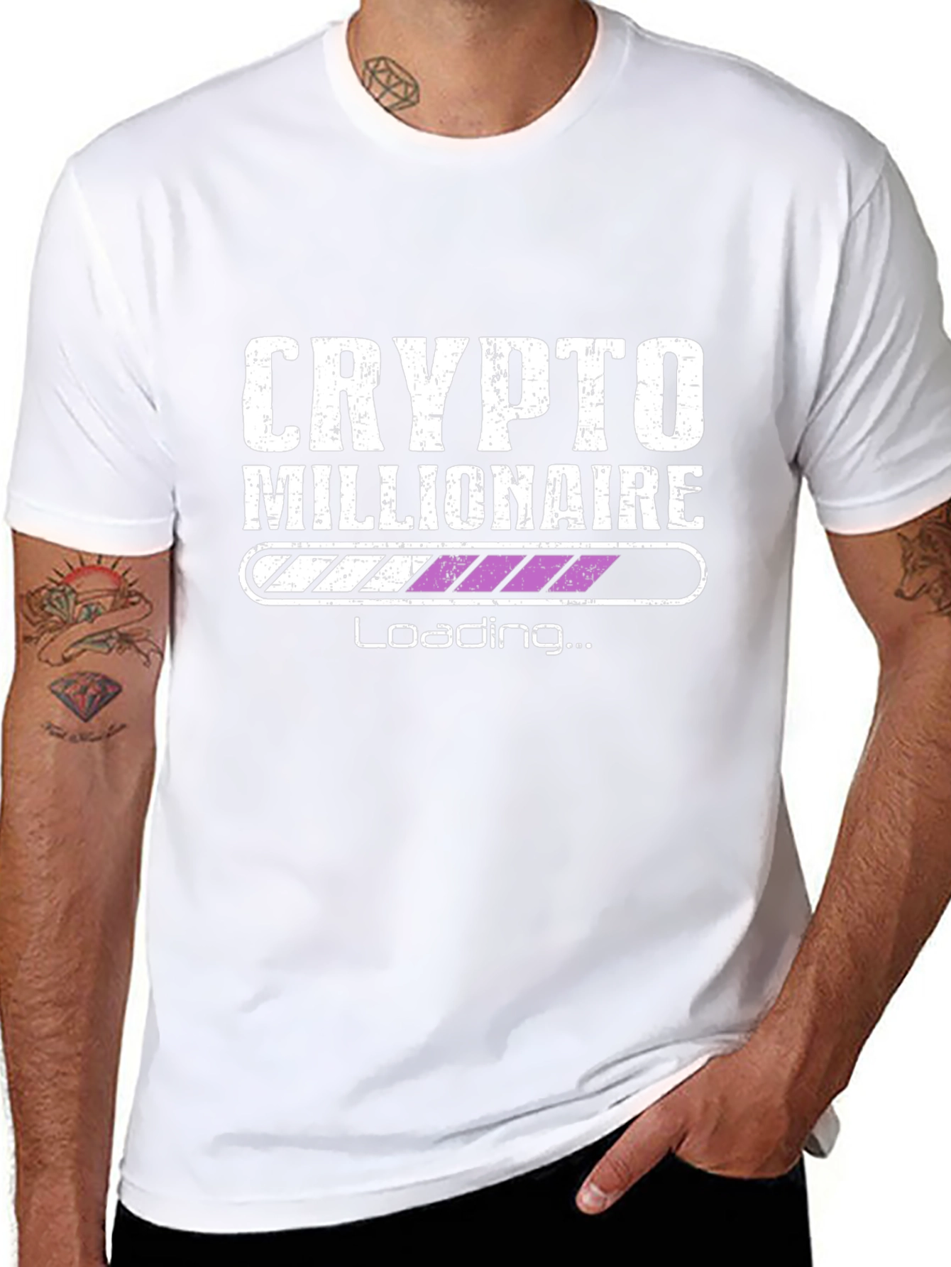 Camiseta Hombre Crypto Millionaire - Cargando...