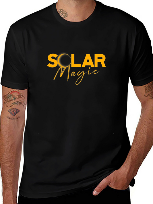 Camiseta Negra Solar Magic Hombre Casual