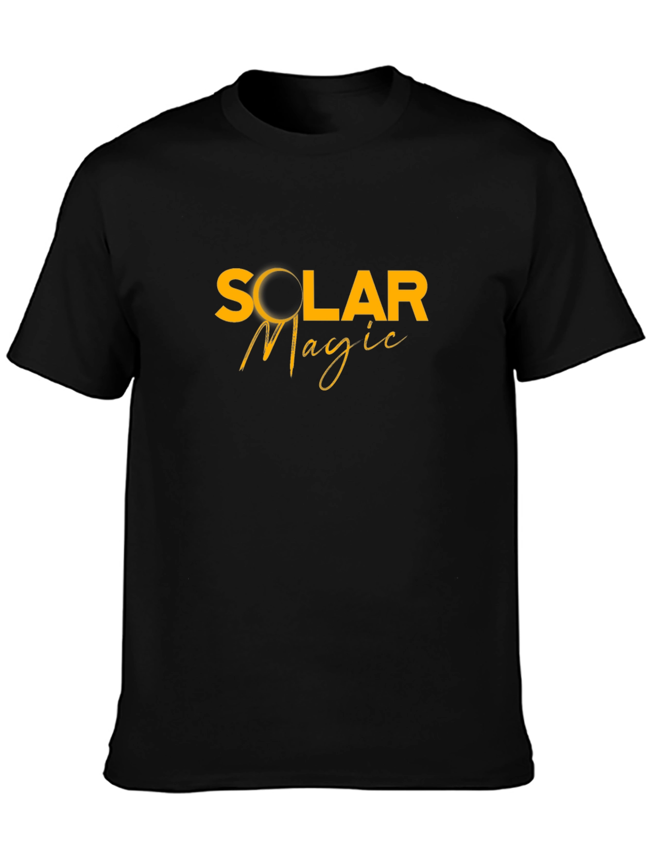 Camiseta Negra Solar Magic Hombre Casual