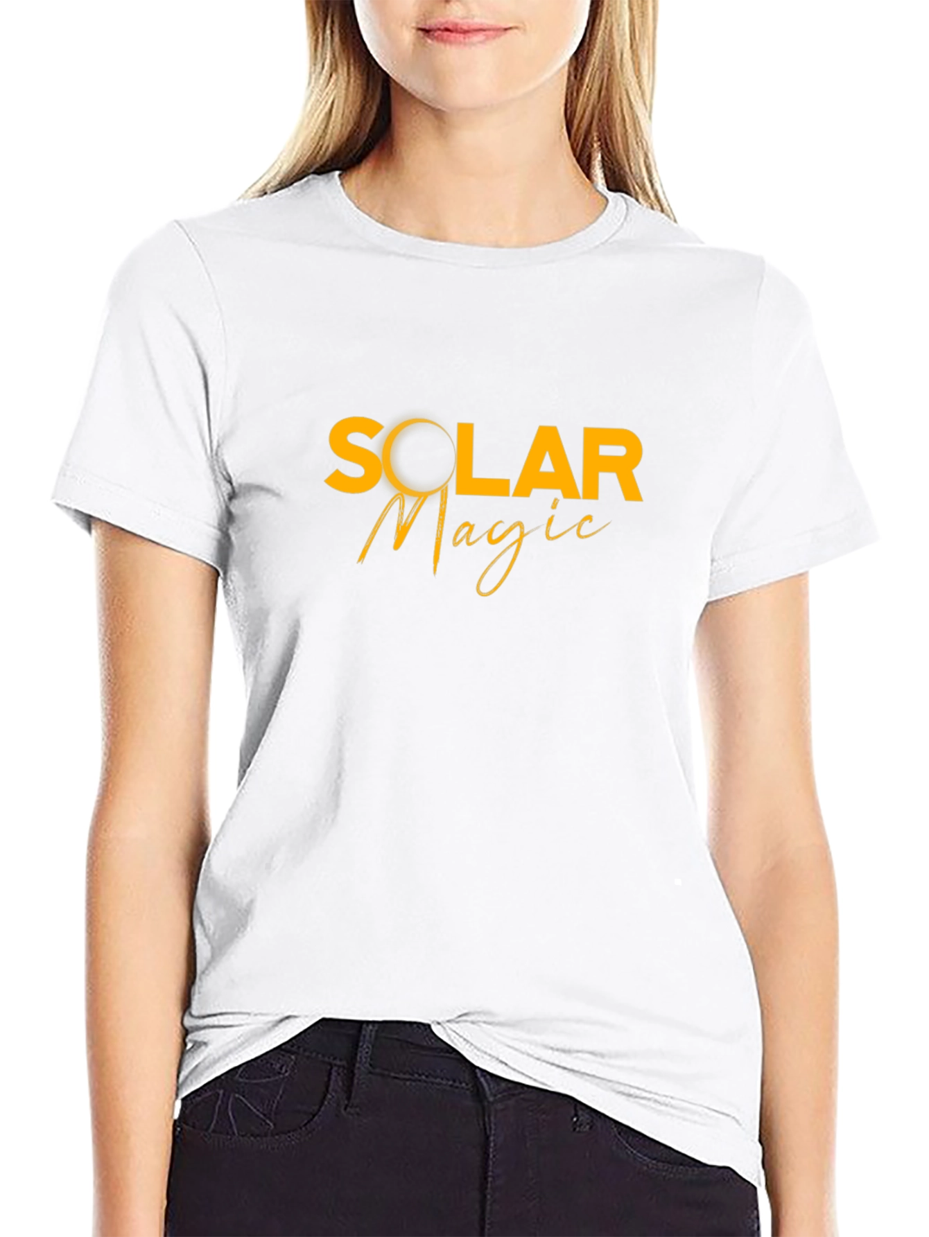 Camiseta Negra Solar Magic Hombre Casual