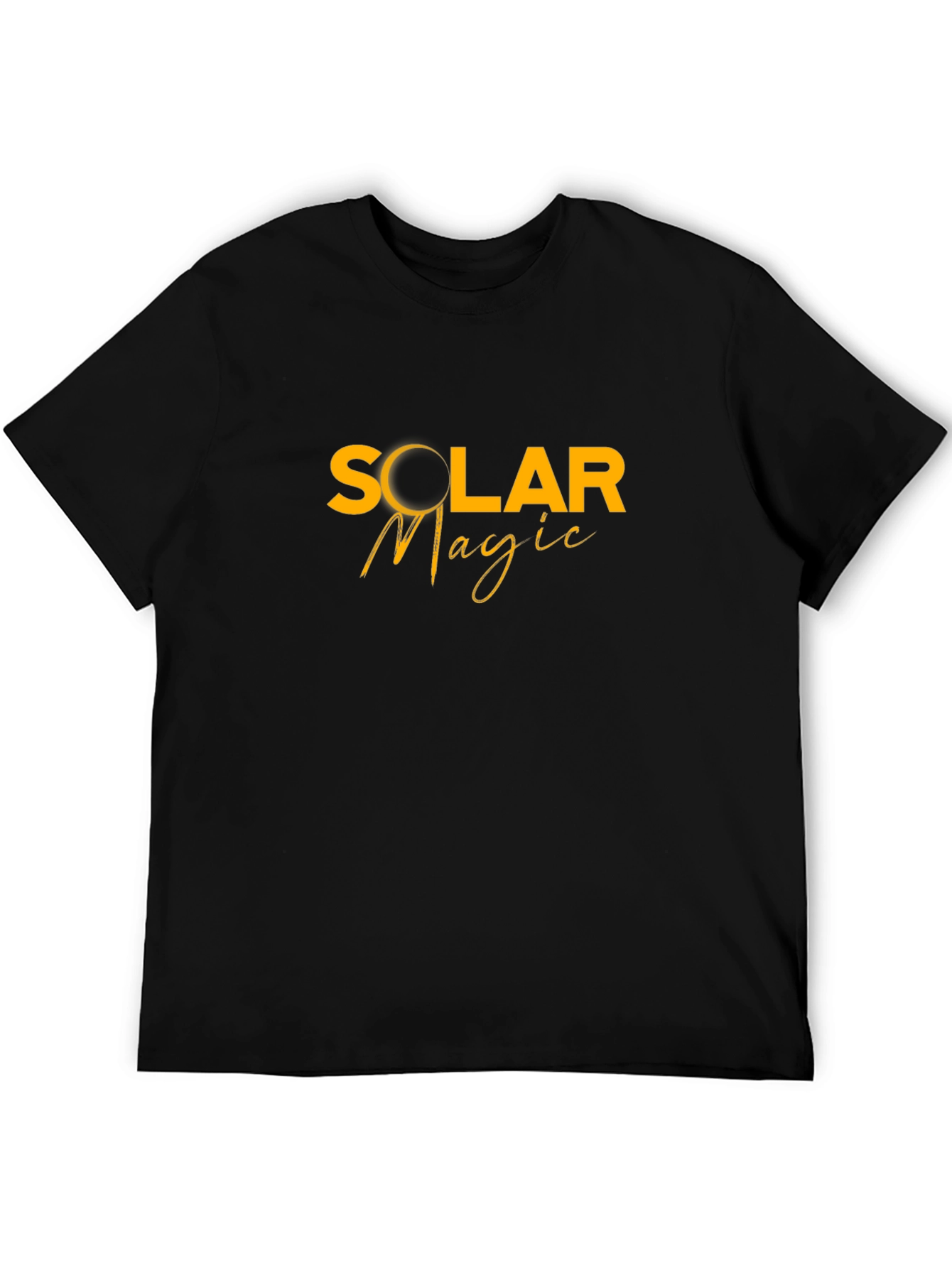 Camiseta Negra Solar Magic Hombre Casual