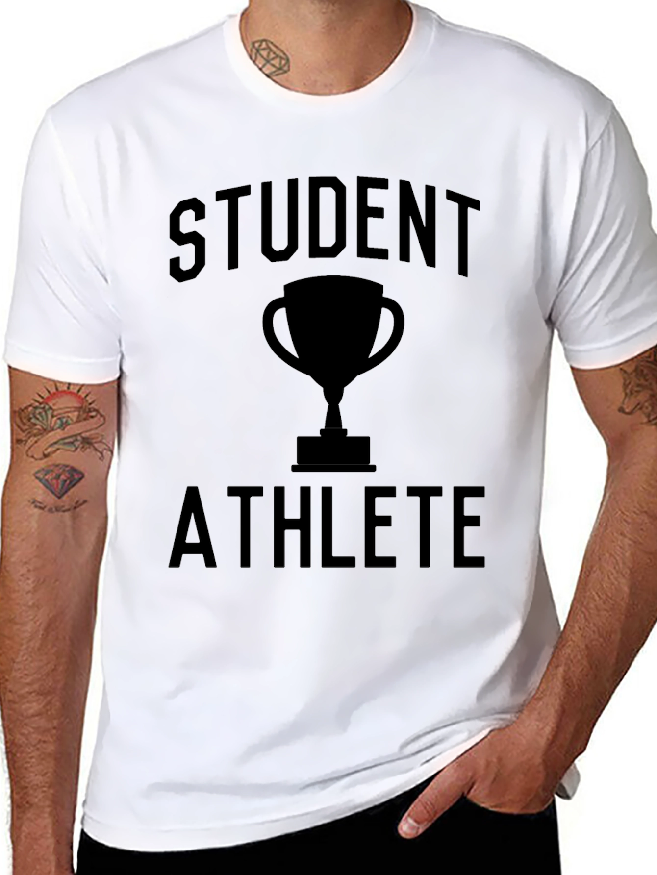 Camiseta Negra Estudiante Atleta