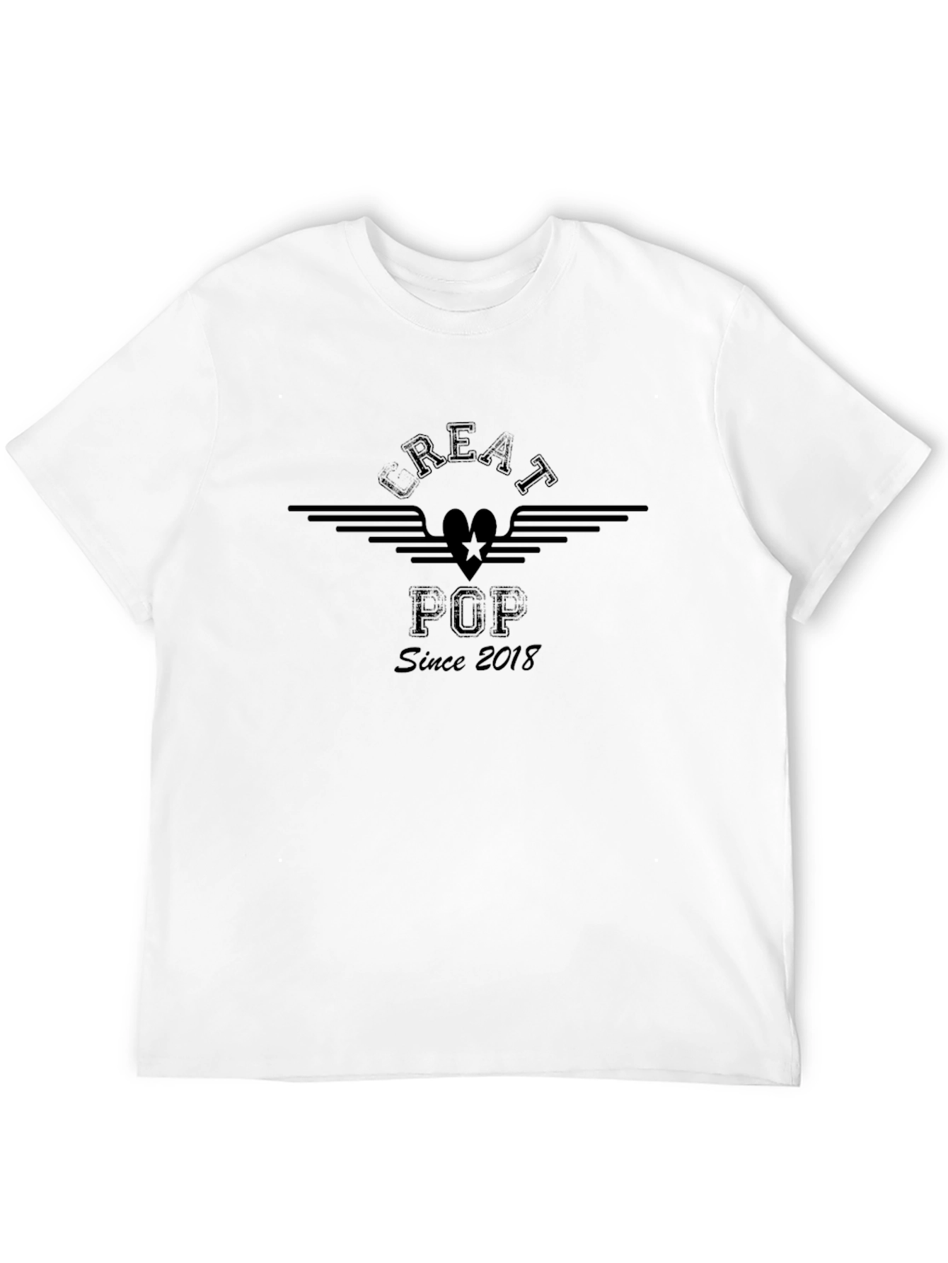 Camiseta Negra Great Pop Since 2018 Estilo Casual