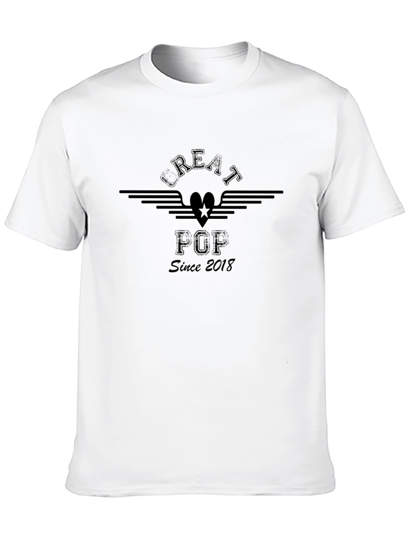 Camiseta Negra Great Pop Since 2018 Estilo Casual