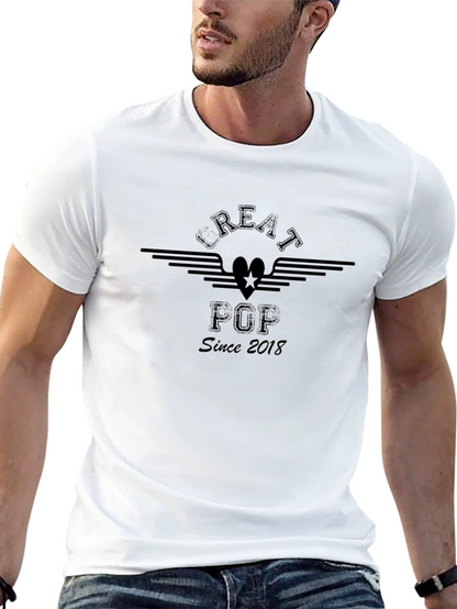 Camiseta Negra Great Pop Since 2018 Estilo Casual