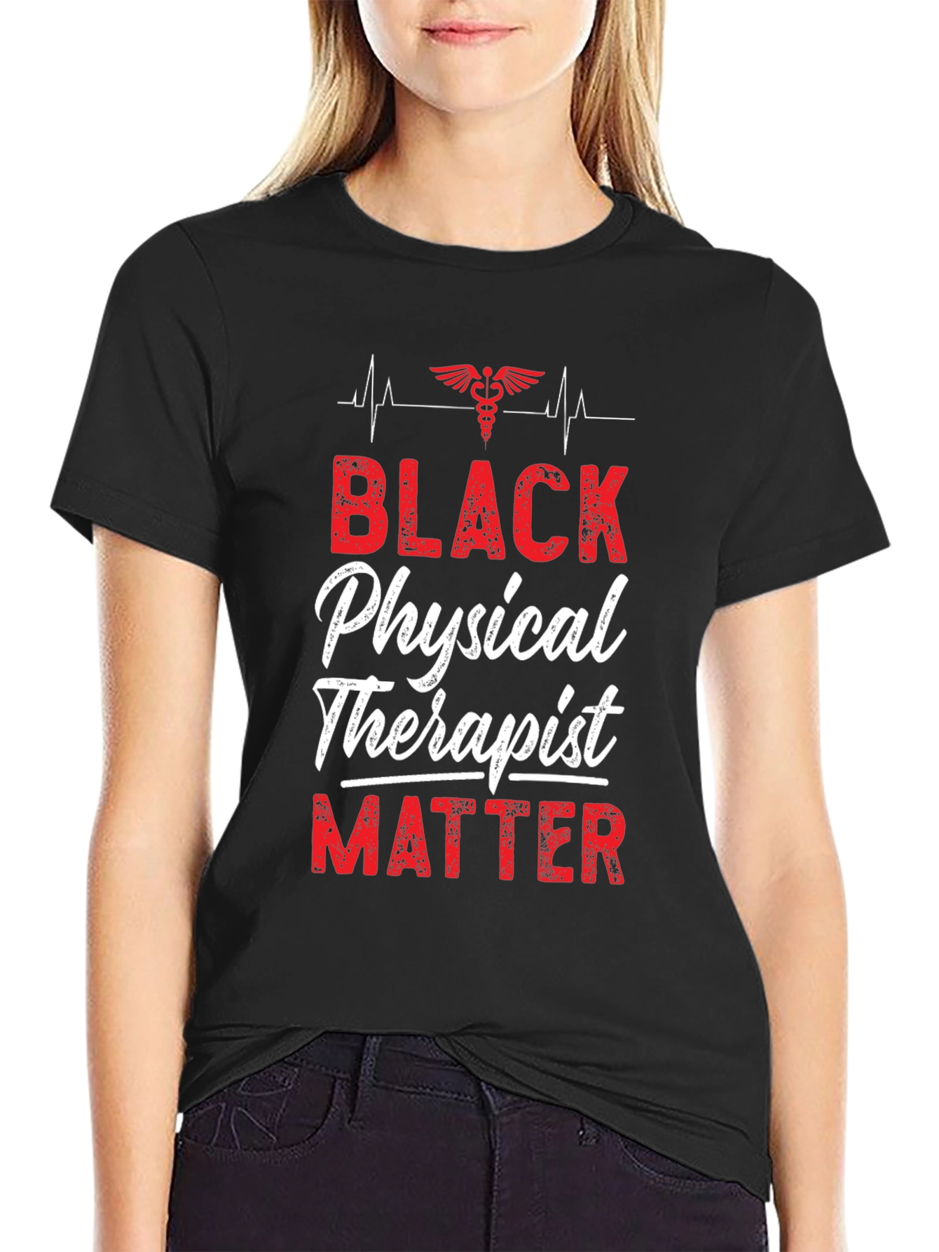 Camiseta Black Physical Therapist Matter para Fisioterapeutas