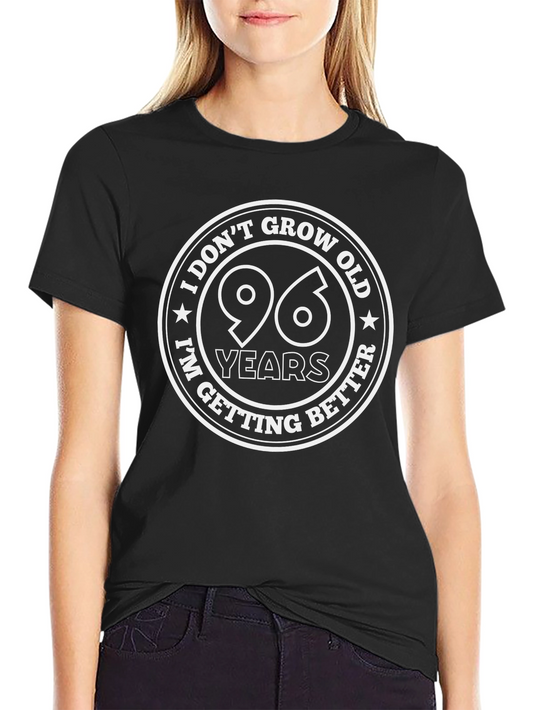Camiseta Negra 96 Años - ¡Mejorando con la Edad!
