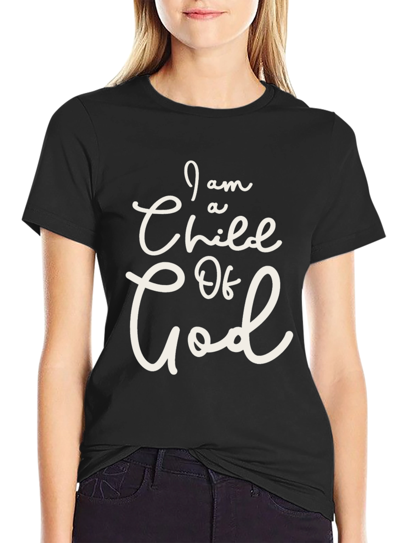 Camiseta Negra Soy un Hijo de Dios