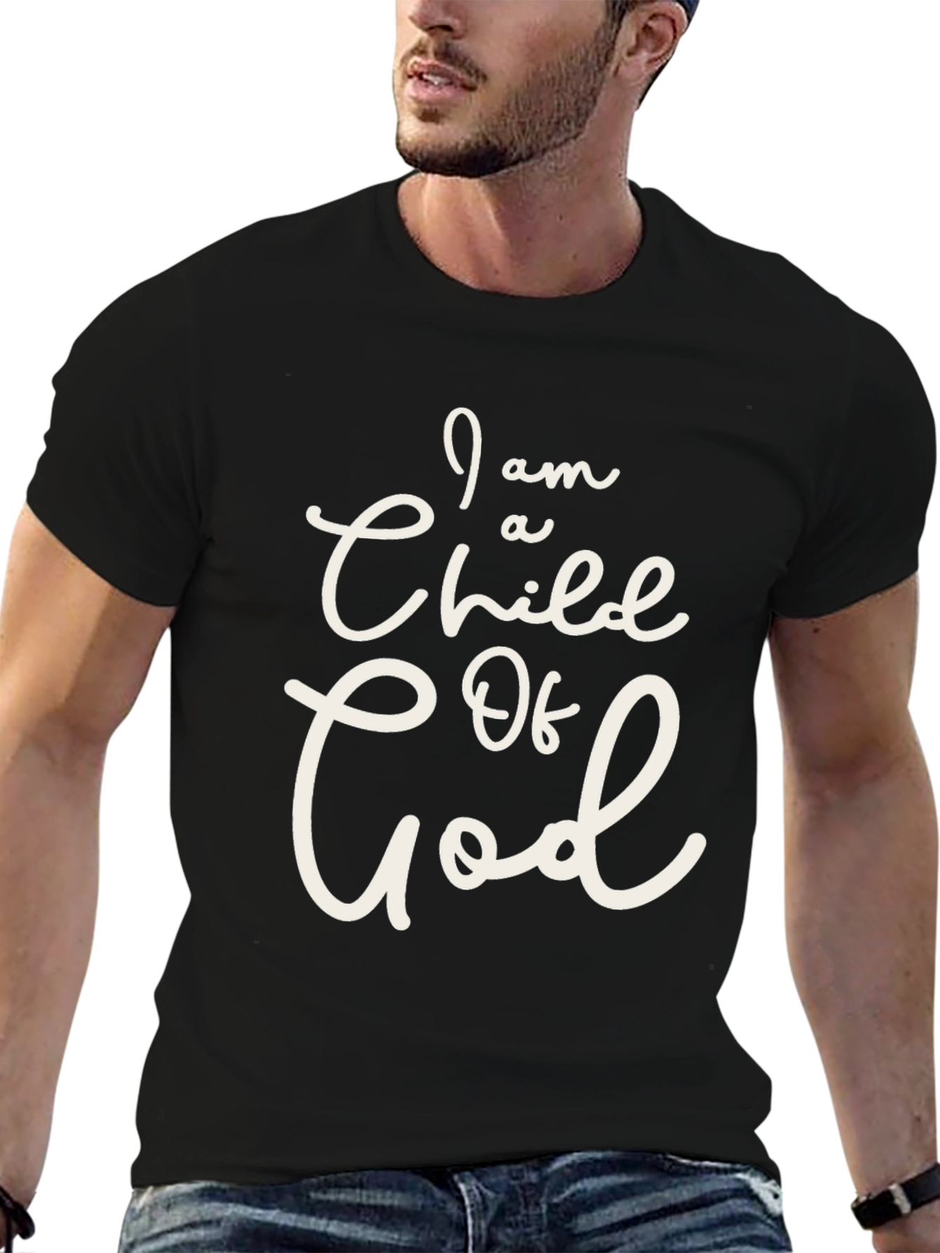 Camiseta Negra Soy un Hijo de Dios