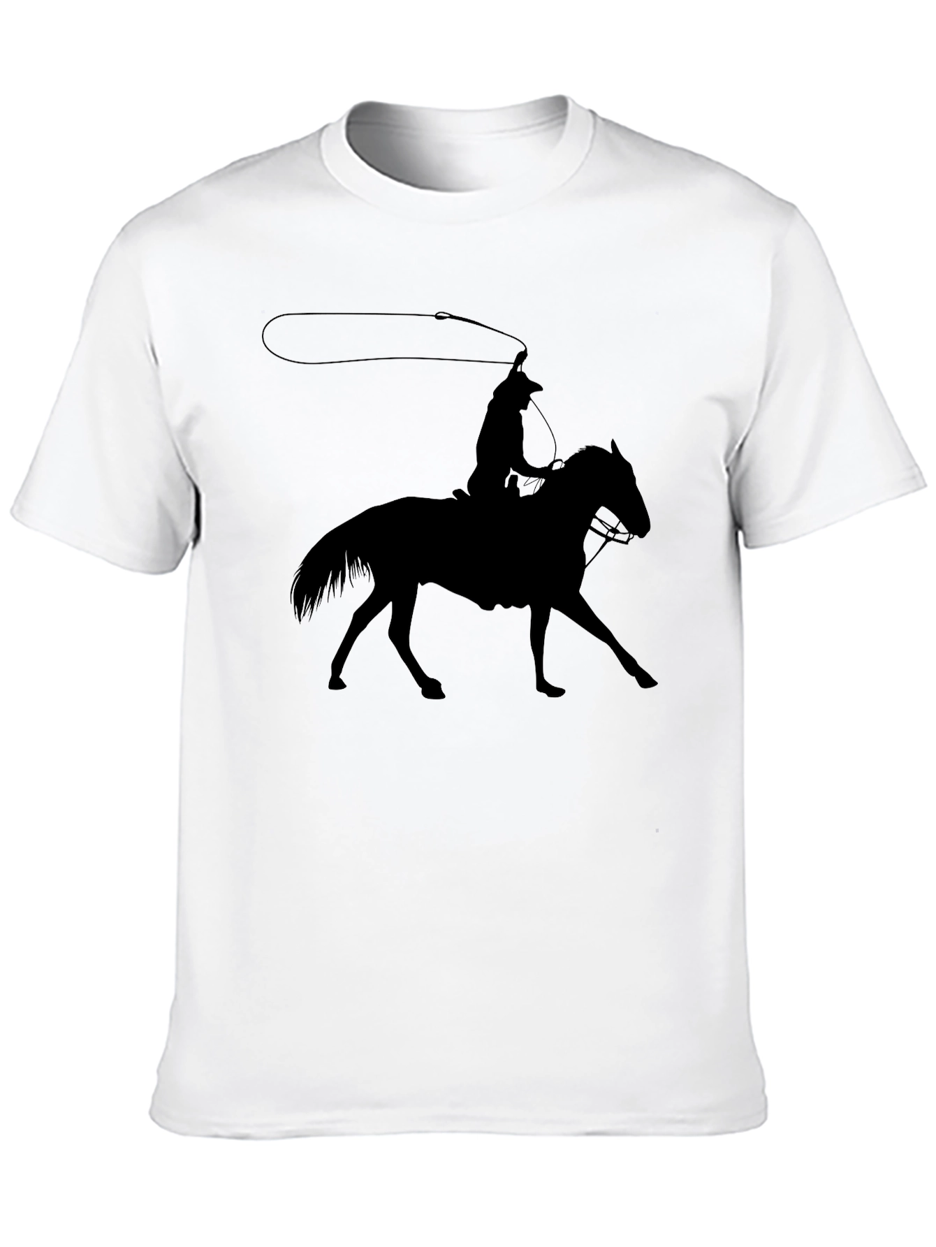 Camiseta Negra Vaquero Silueta