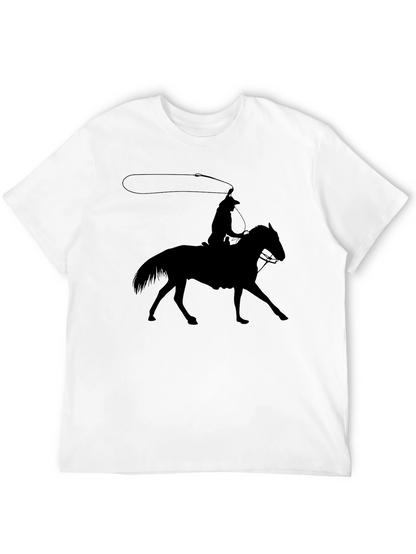 Camiseta Negra Vaquero Silueta