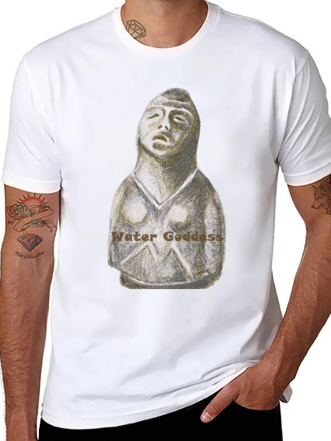 Camiseta Negra Diosa del Agua