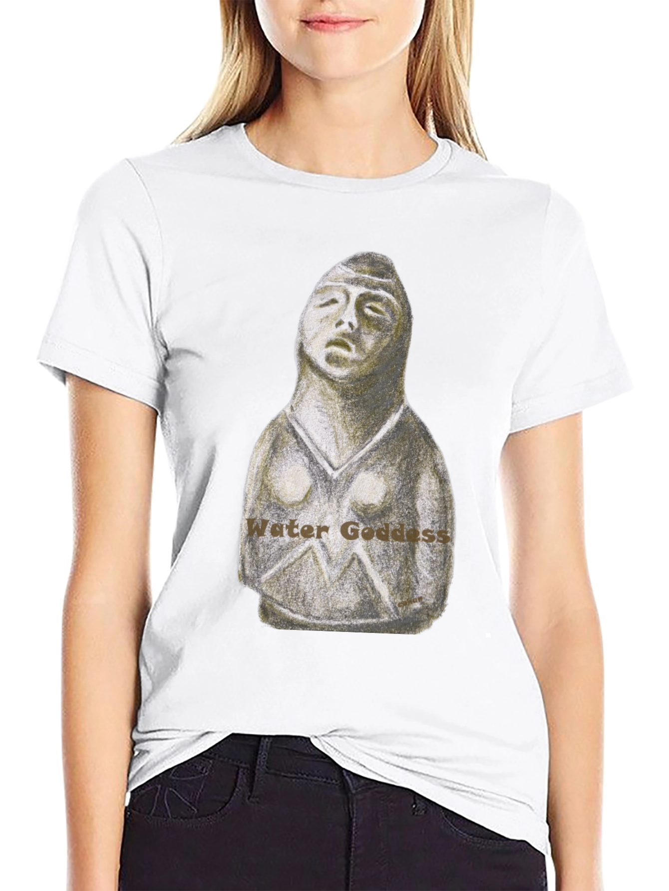 Camiseta Negra Diosa del Agua