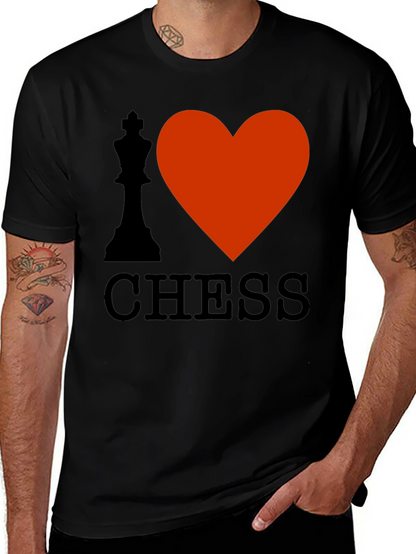 Camiseta Negra Amo el Ajedrez