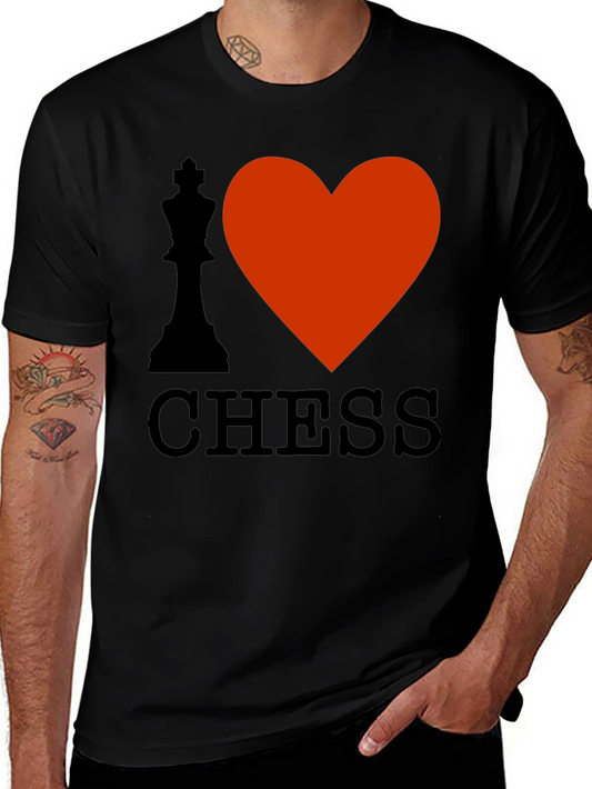 Camiseta Negra Amo el Ajedrez