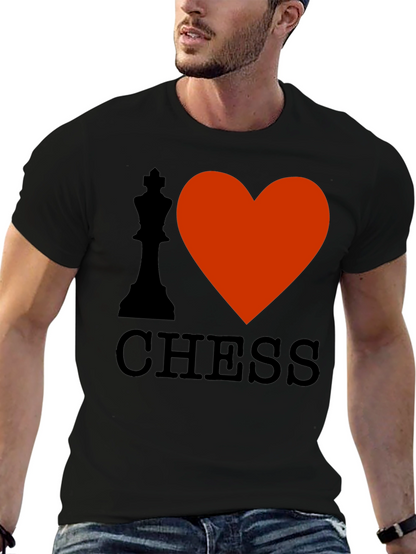 Camiseta Negra Amo el Ajedrez