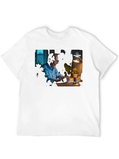 Camiseta Negra con Diseño Gráfico Hombre