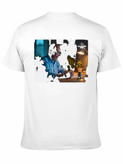 Camiseta Negra con Diseño Gráfico Hombre