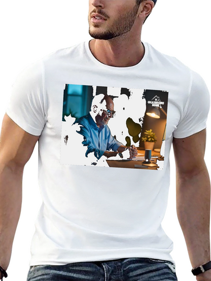 Camiseta Negra con Diseño Gráfico Hombre
