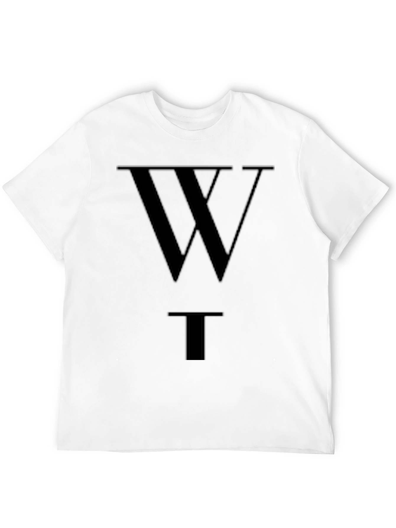 Camiseta Negra WT Estilo Casual Algodón